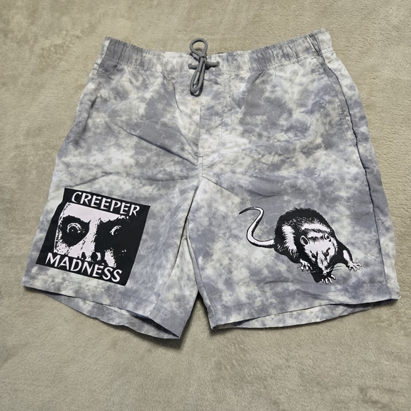 Vitriol Other - Vitriol Creeper Madness Graphic Grey Wash Board Shorts Mens Size Small(30) Beach